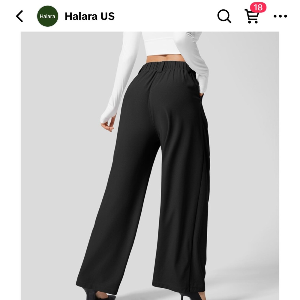 Halara Waffle wide leg Causal Pants 2